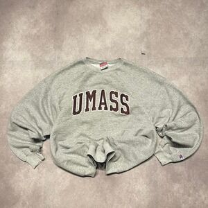 Y2K UMass University of Massachusetts Crewneck Sweater Champion
